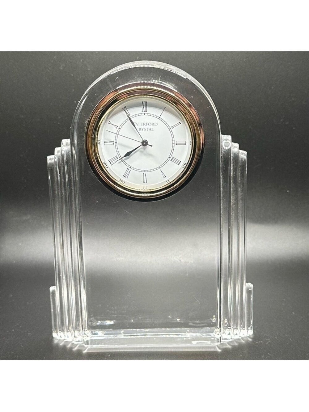 Waterford Crystal Art Deco Clock - Large 7" Tall - Picture 7 of 16